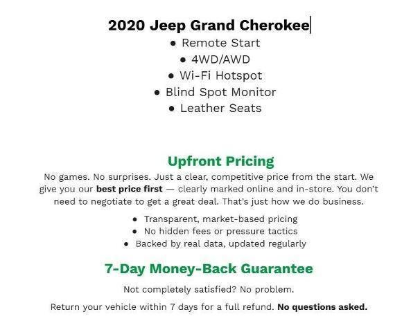 2020 Jeep Grand Cherokee Limited 4x4