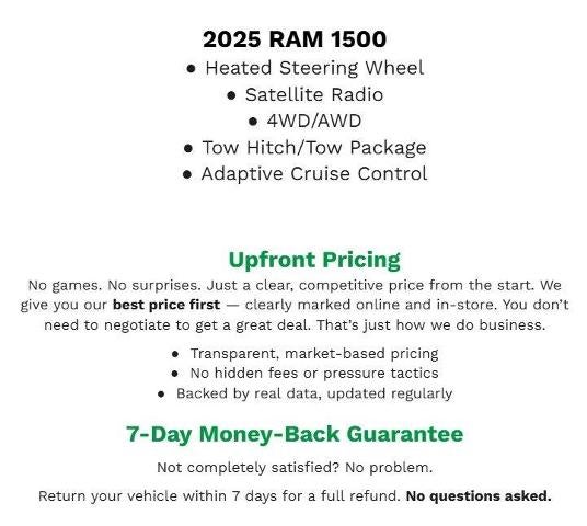 2025 RAM 1500 Big Horn Crew Cab 4x4 5'7" Box