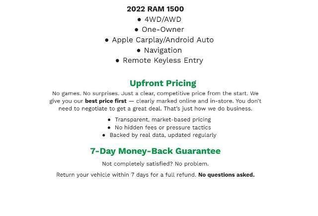 2022 RAM 1500 Big Horn Crew Cab 4x4 5'7" Box