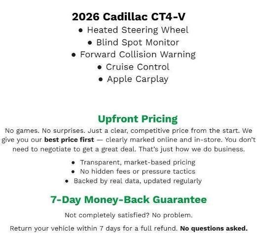 2026 Cadillac CT4-V V-Series Blackwing