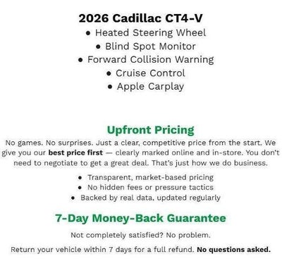 2026 Cadillac CT4-V V-Series Blackwing