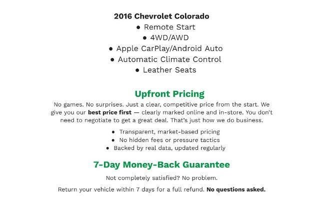 2016 Chevrolet Colorado 4WD LT