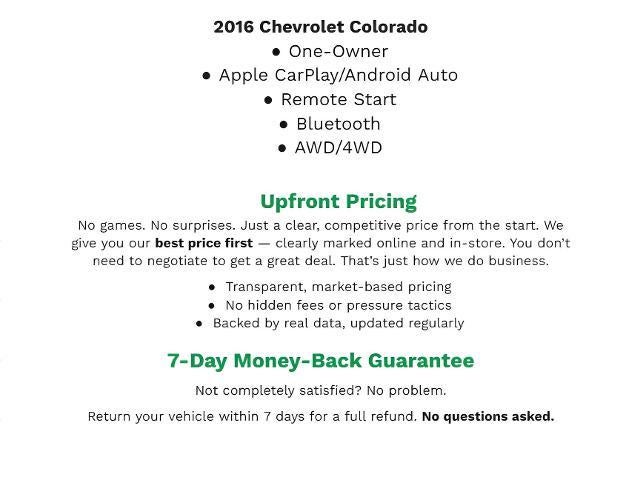 2016 Chevrolet Colorado 4WD LT
