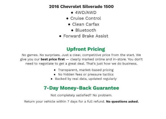 2016 Chevrolet Silverado 1500 Work Truck