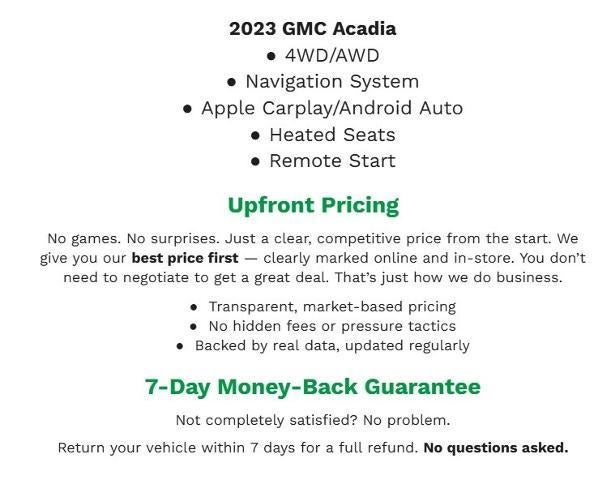 2023 GMC Acadia SLE