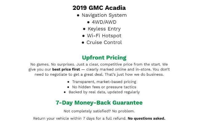2019 GMC Acadia SLE