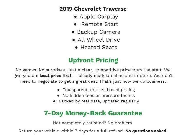 2019 Chevrolet Traverse LT Cloth