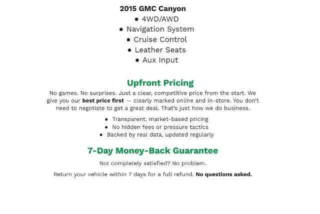 2015 GMC Canyon 4WD SLT