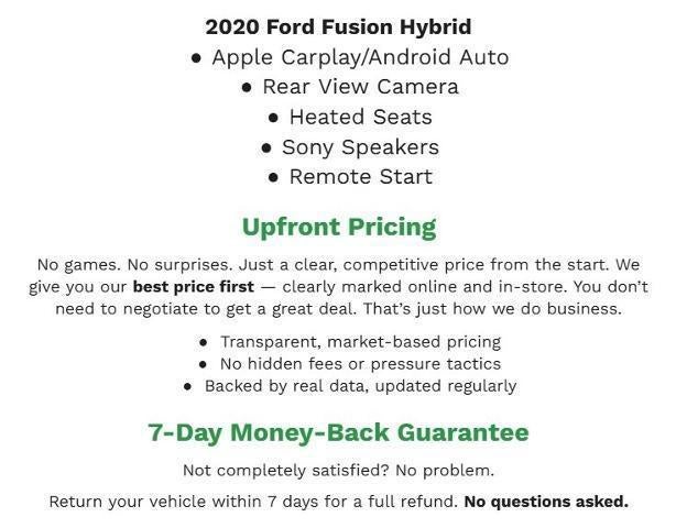 2020 Ford Fusion Hybrid Titanium