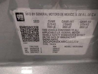 2024 Chevrolet Silverado 1500 LT (2FL)